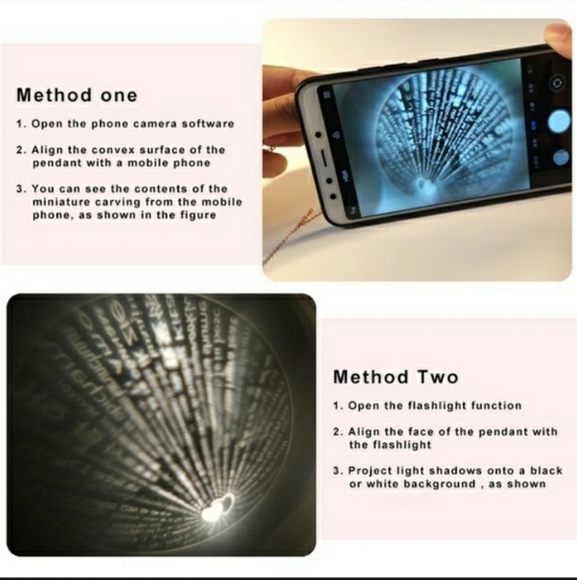 Projection necklace in 100 language I love you - Picture 2 of 5